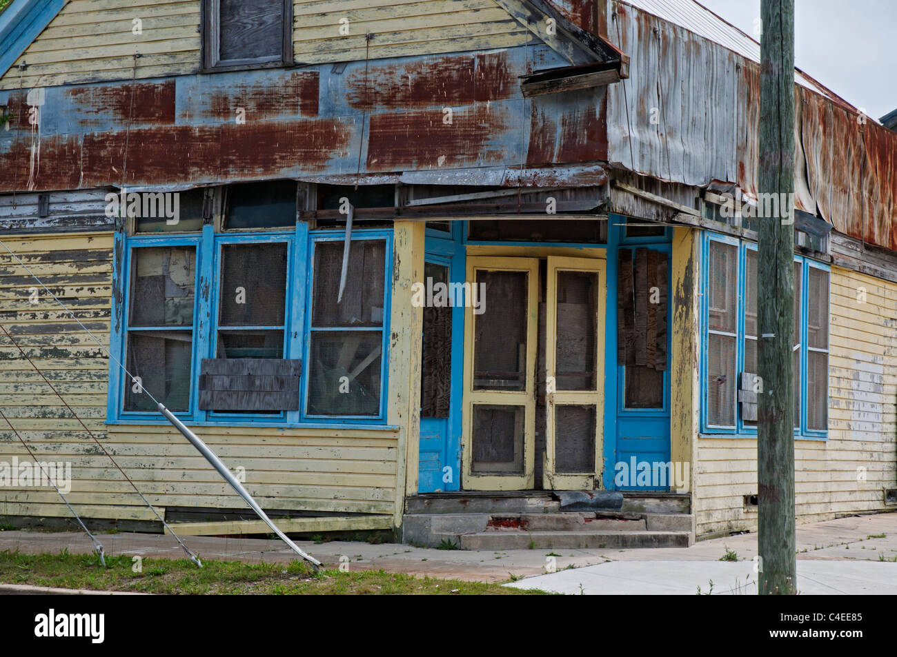 Florida Panhandle Apalachicola. Old building near the waterfront area