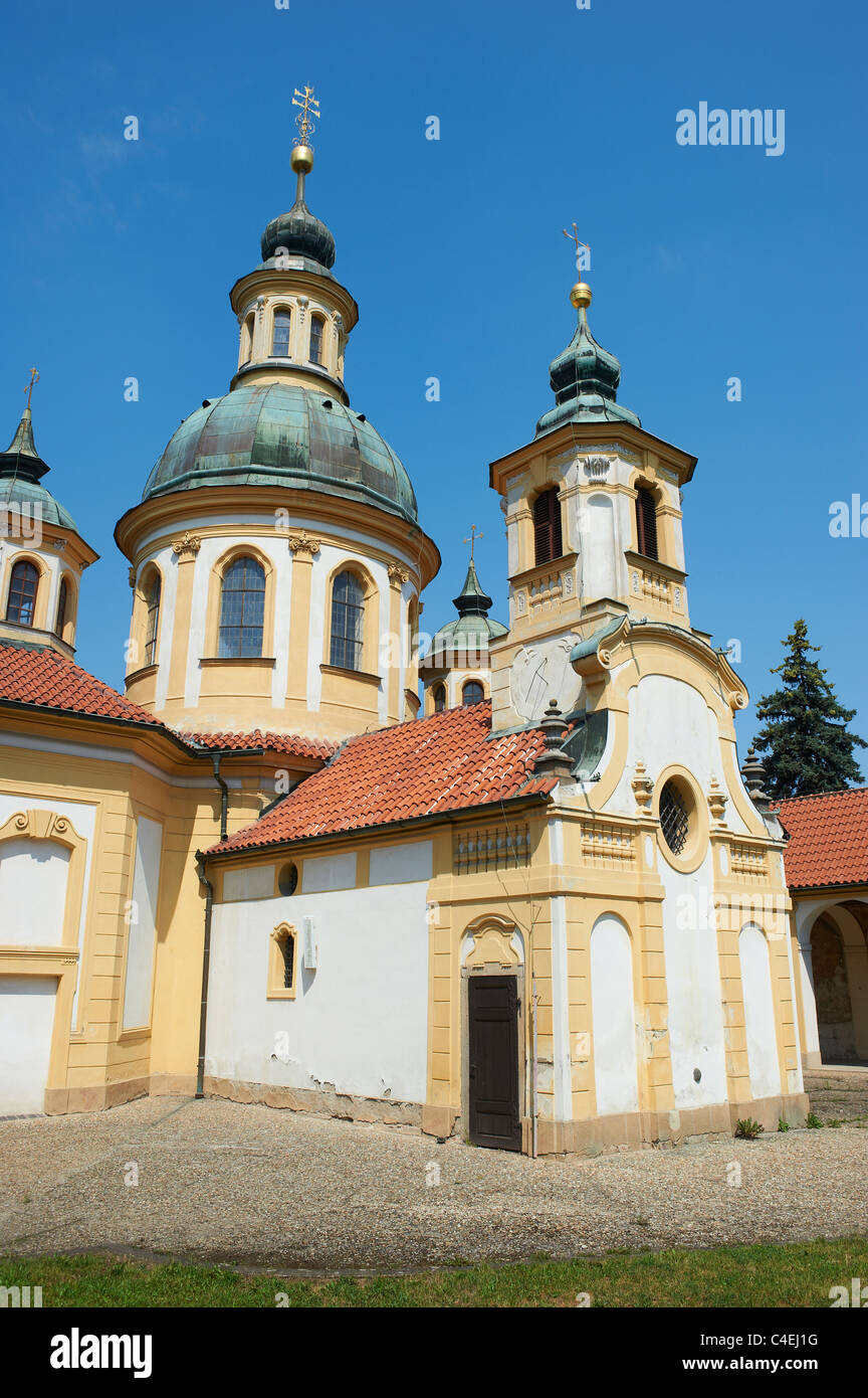 Pilgrimage church of Virgin Mary, Bila Hora, Prague, Czech Republic Stock Photo