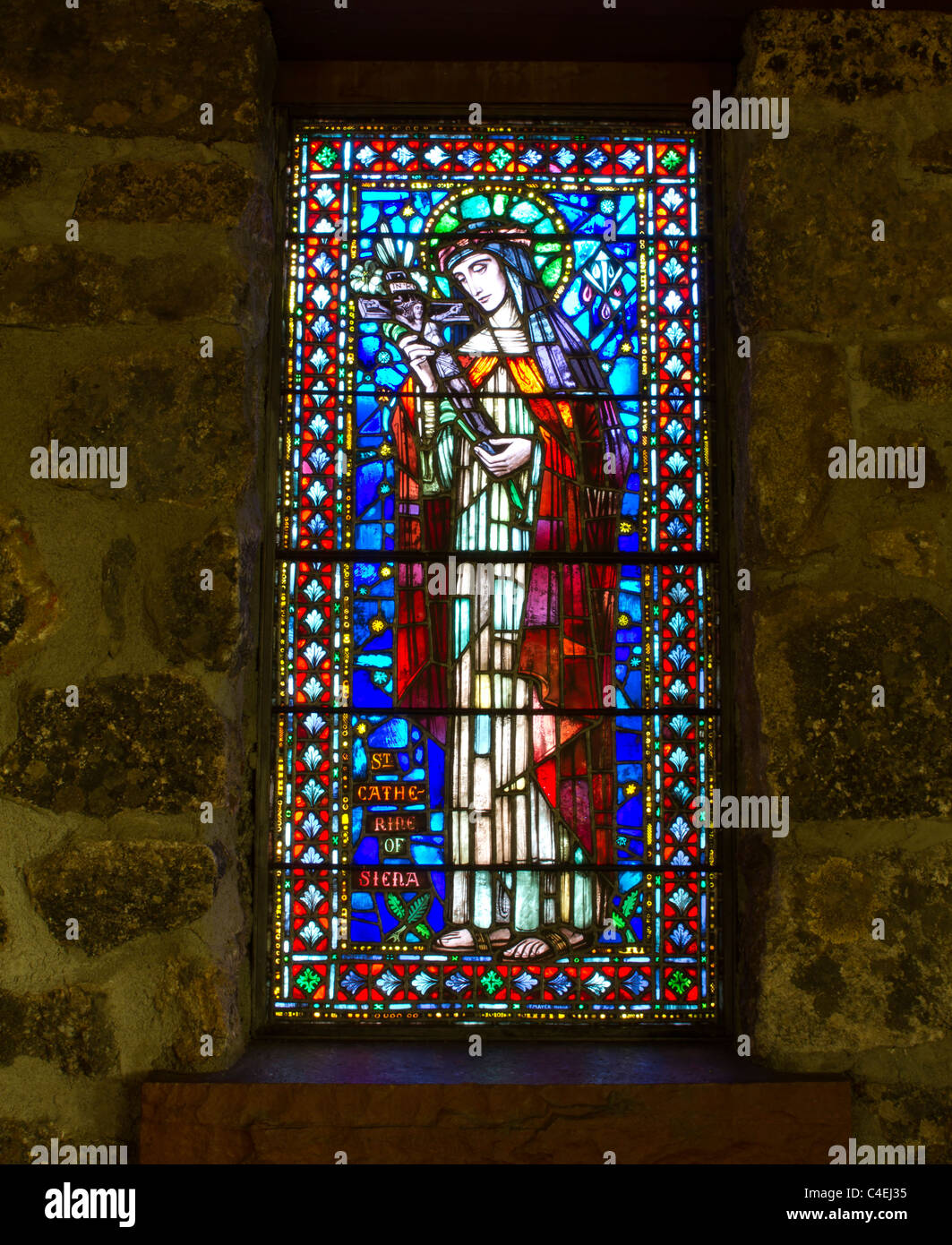 Saint catherine stained glass window hi-res stock photography and ...