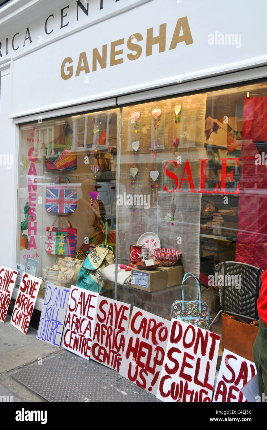 Afrika Centre closure culture Africa Covent Garden London Stock Photo