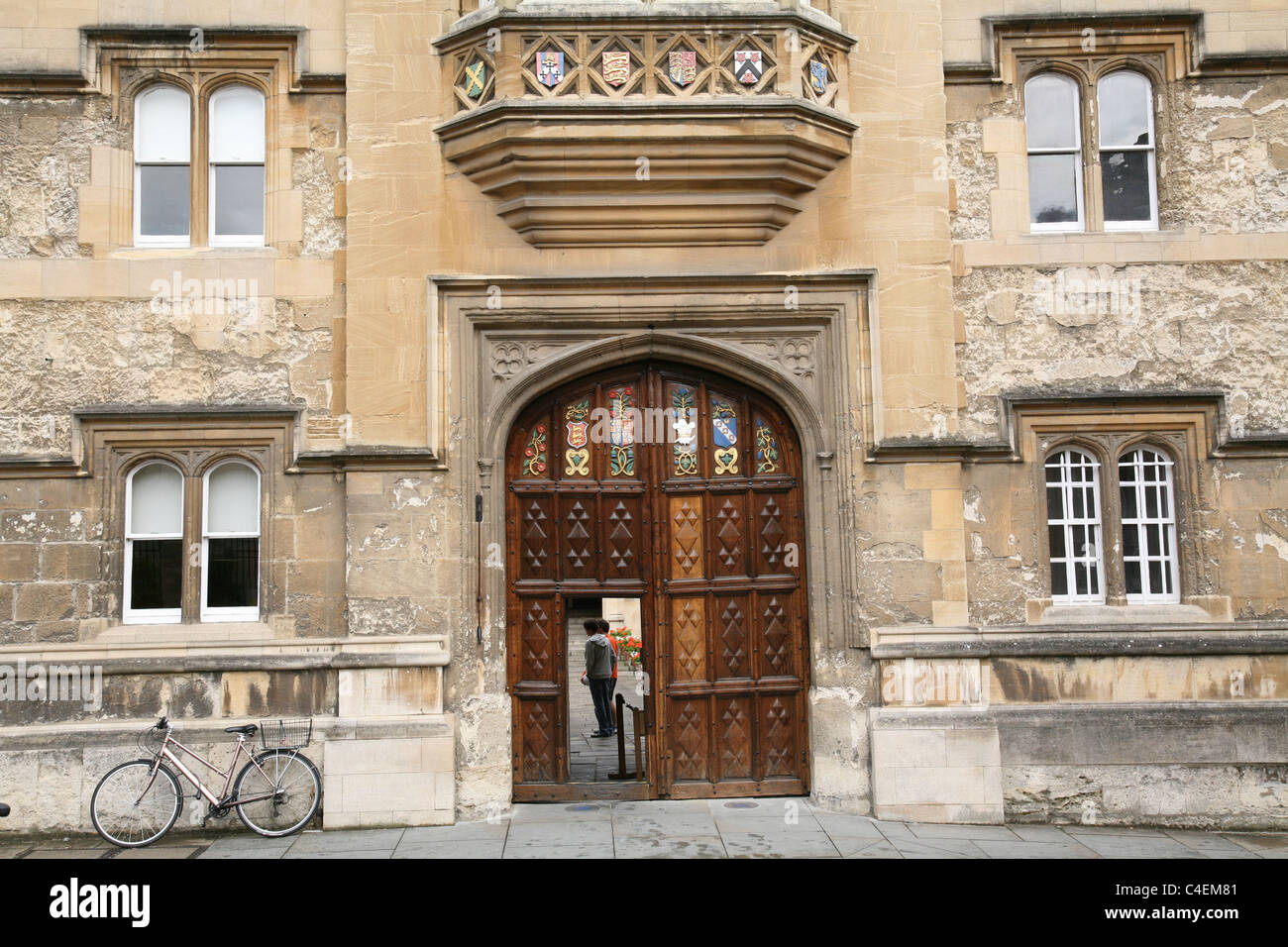 Oxford University Oriel College Front Gate Stock Photo Alamy