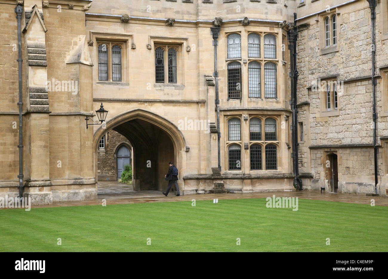 Oxford University, Merton College Fellows' Quad Stock Photo Alamy