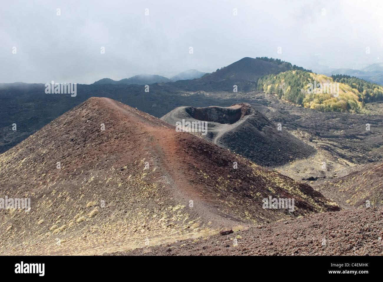At silvestri craters crateri silvestri lunar landscape of lava flows hi