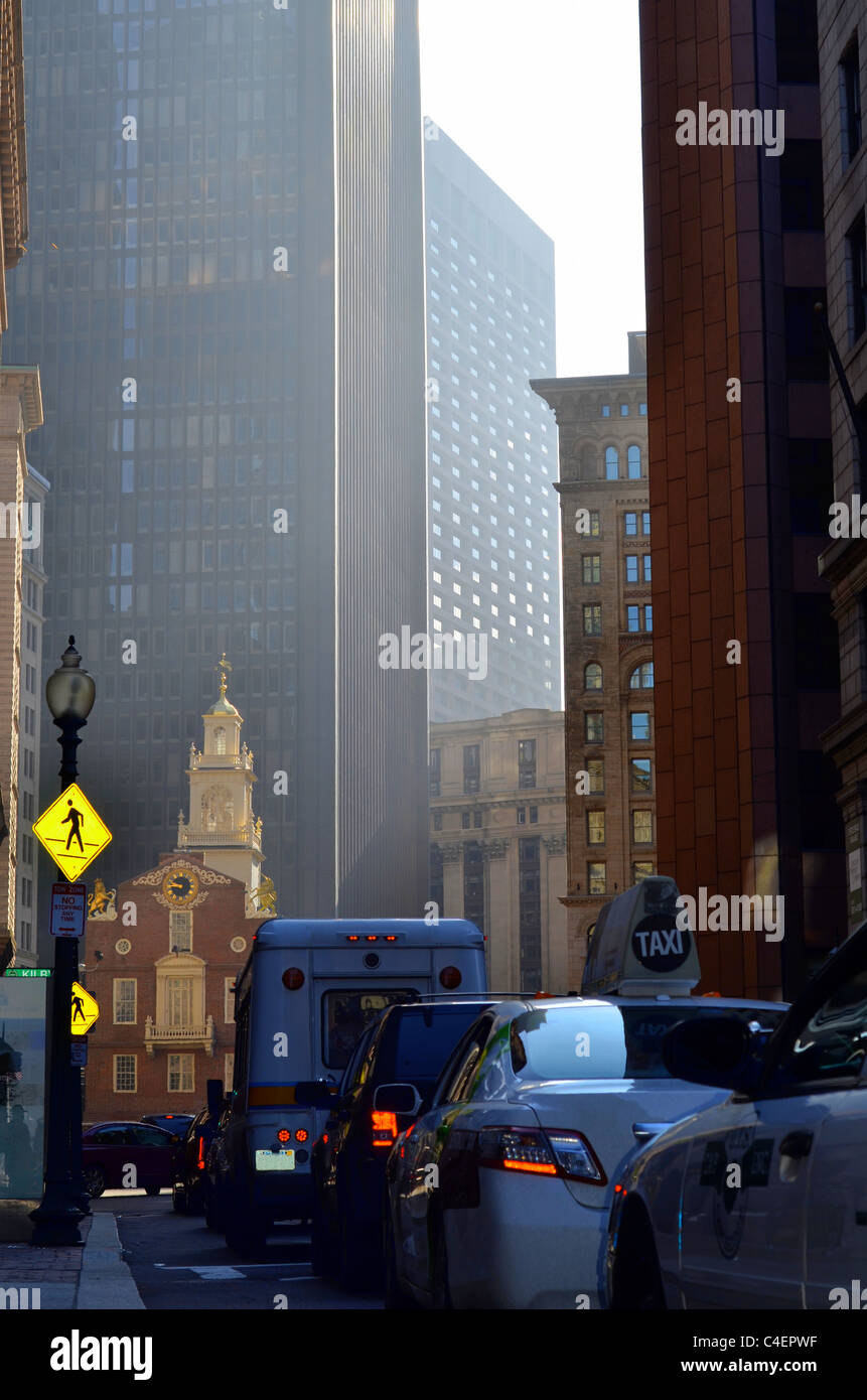 Usa car downtown city center hi-res stock photography and images - Alamy