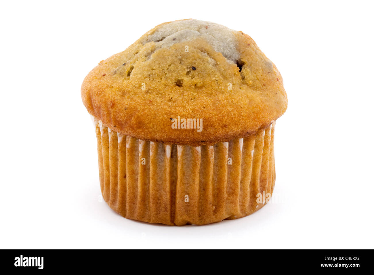 Blueberry muffin isolated on white Stock Photo