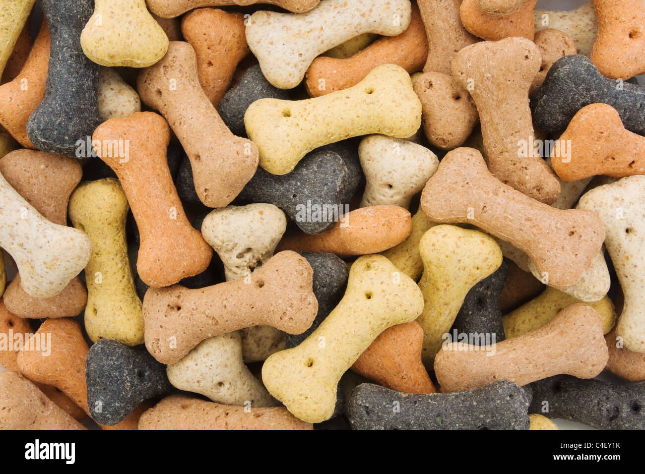 Background of bone shaped dog treats Stock Photo