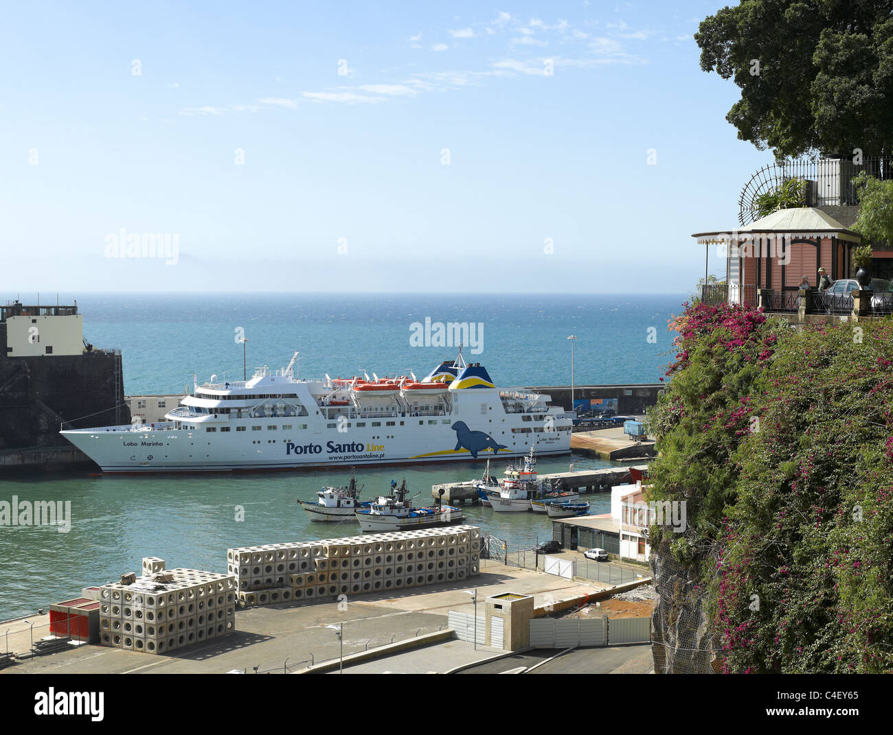 Porto Santo Ferry boat in Funchal harbour Funchal Madeira Portugal EU  Europe Stock Photo - Alamy