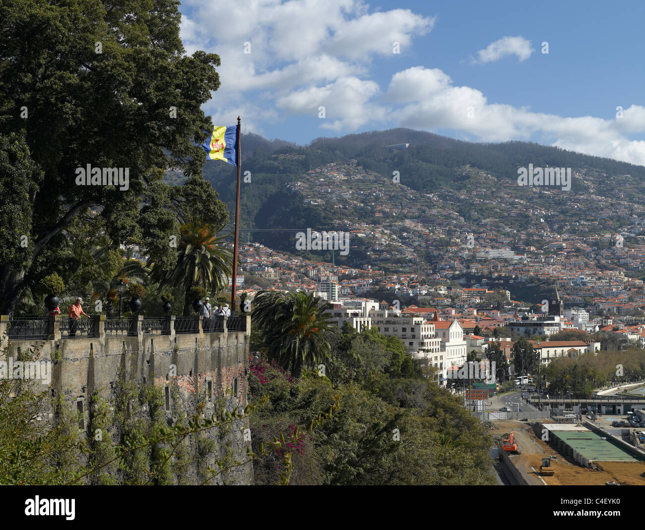 Funchal town city from the Governors residence Funchal Madeira Portugal EU Europe Stock Photo