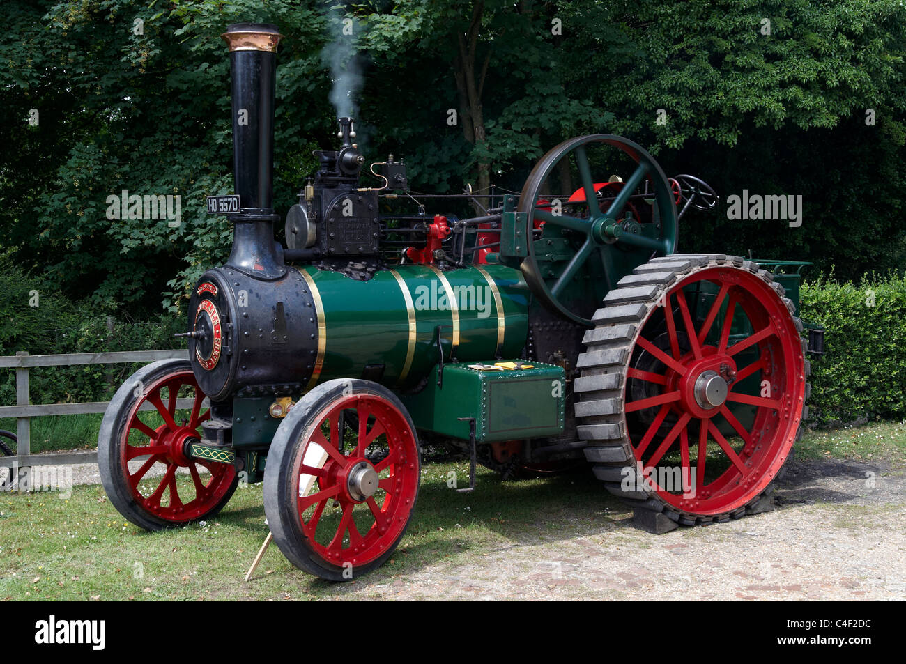 McClaren of Leeds traction engine. This is a general purpose engine of 8HP built in 1910, makers number 1160. It weighs 12.5 ton Stock Photo