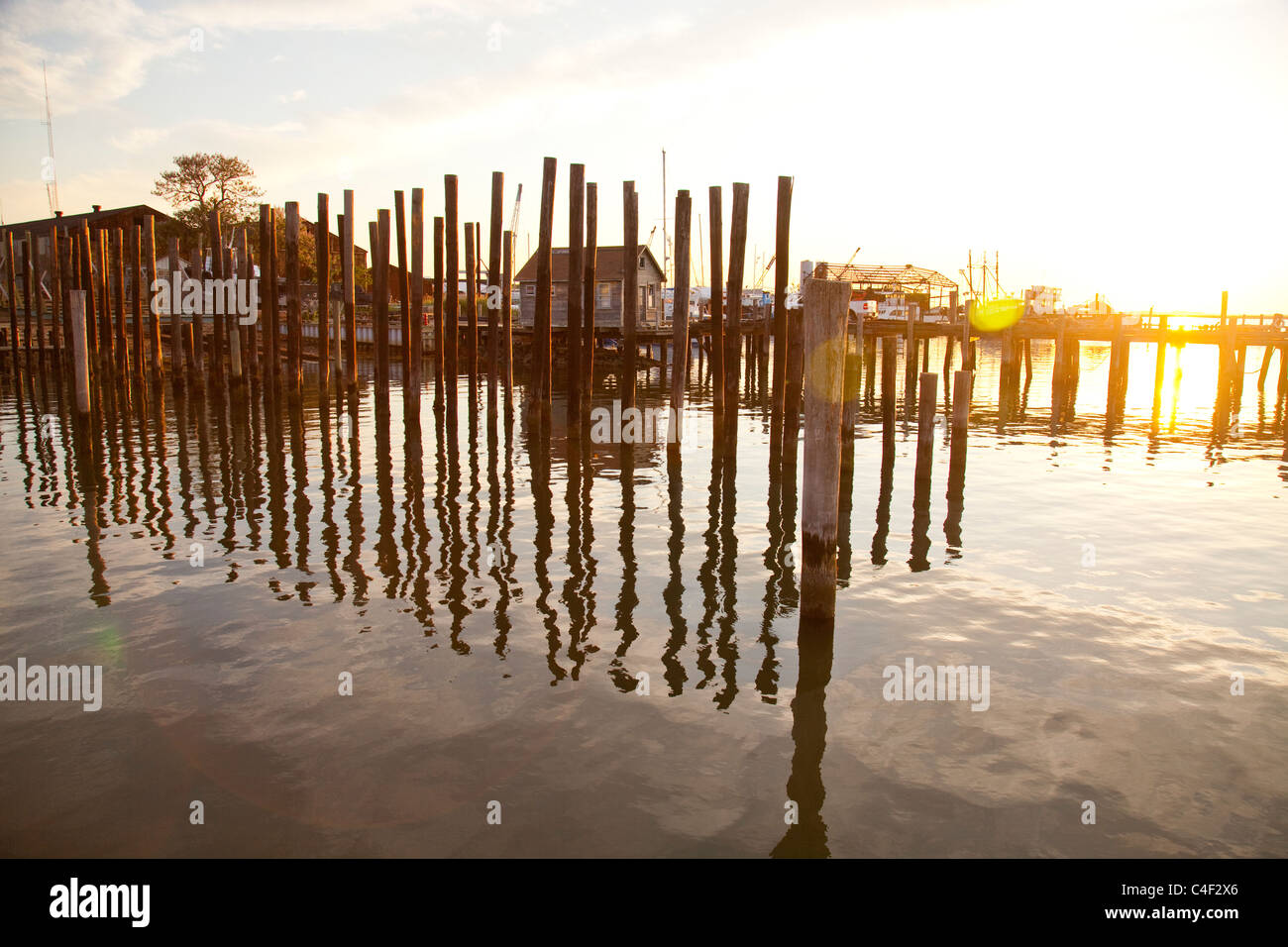 docks in greenport new york Stock Photo Alamy