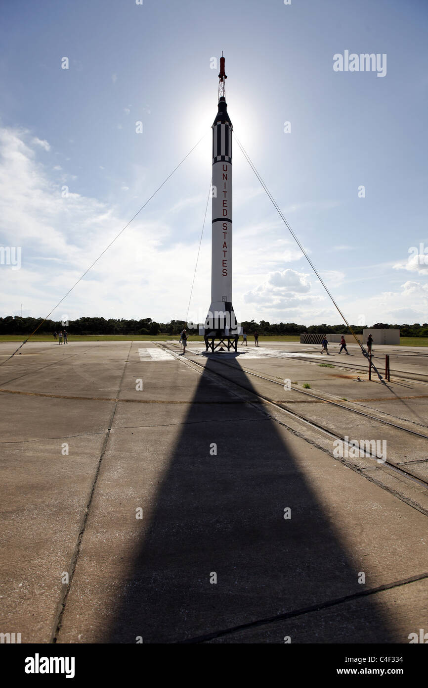 Old Mercury rocket at Kennedy Space Center Stock Photo