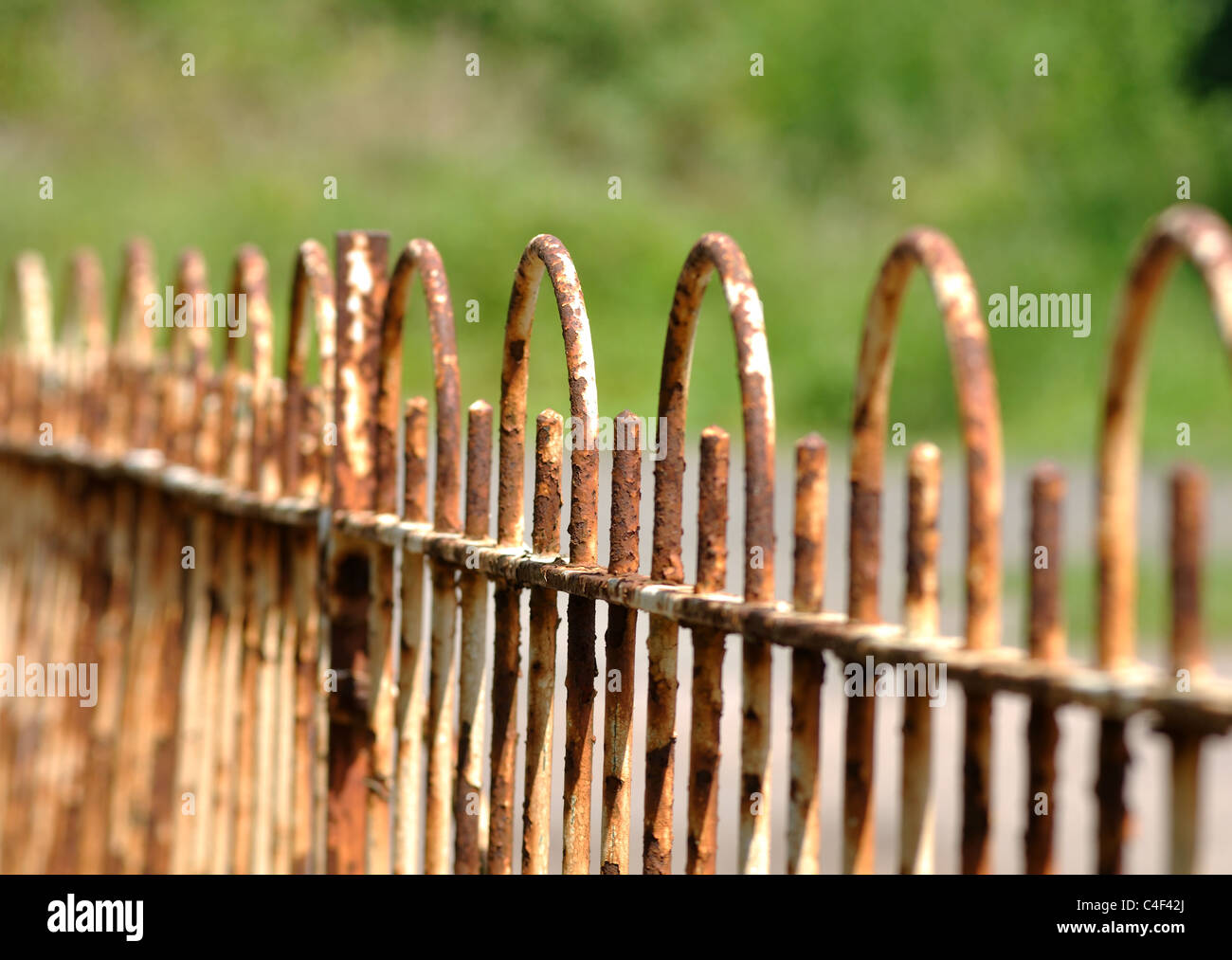 Rusting iron railings Stock Photo Alamy