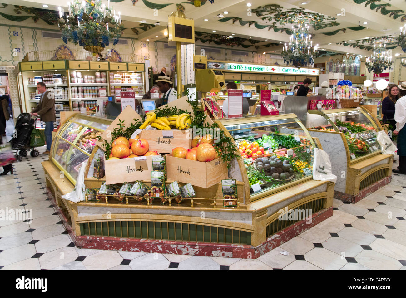Harrods food hall, London, UK Stock Photo Alamy
