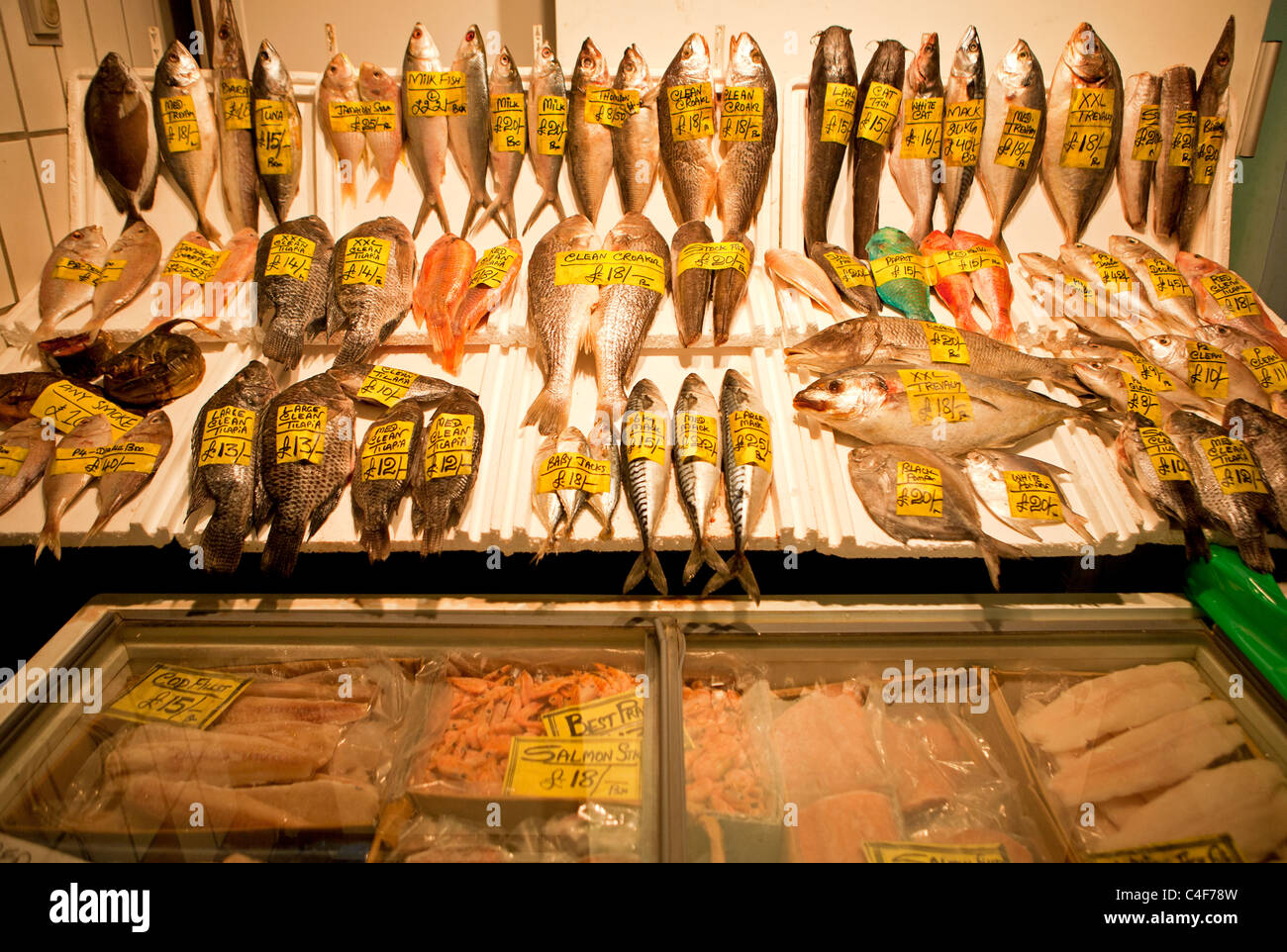 Fish at Billingsgate Fish Market Stock Photo Alamy