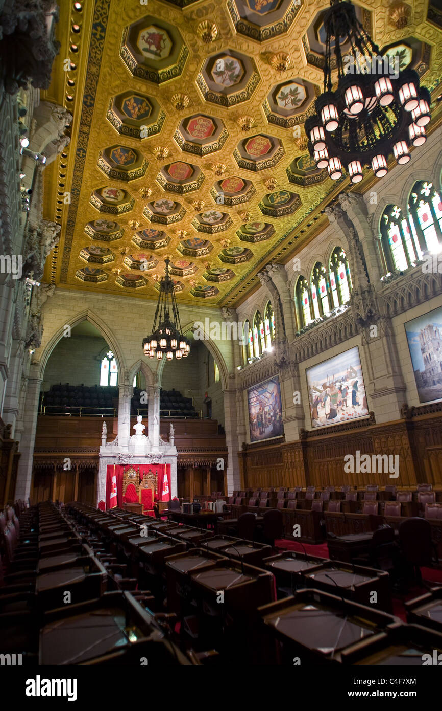 Images from the inside of the Canadian House of Parliament in Ottawa Ontario Canada. Stock Photo