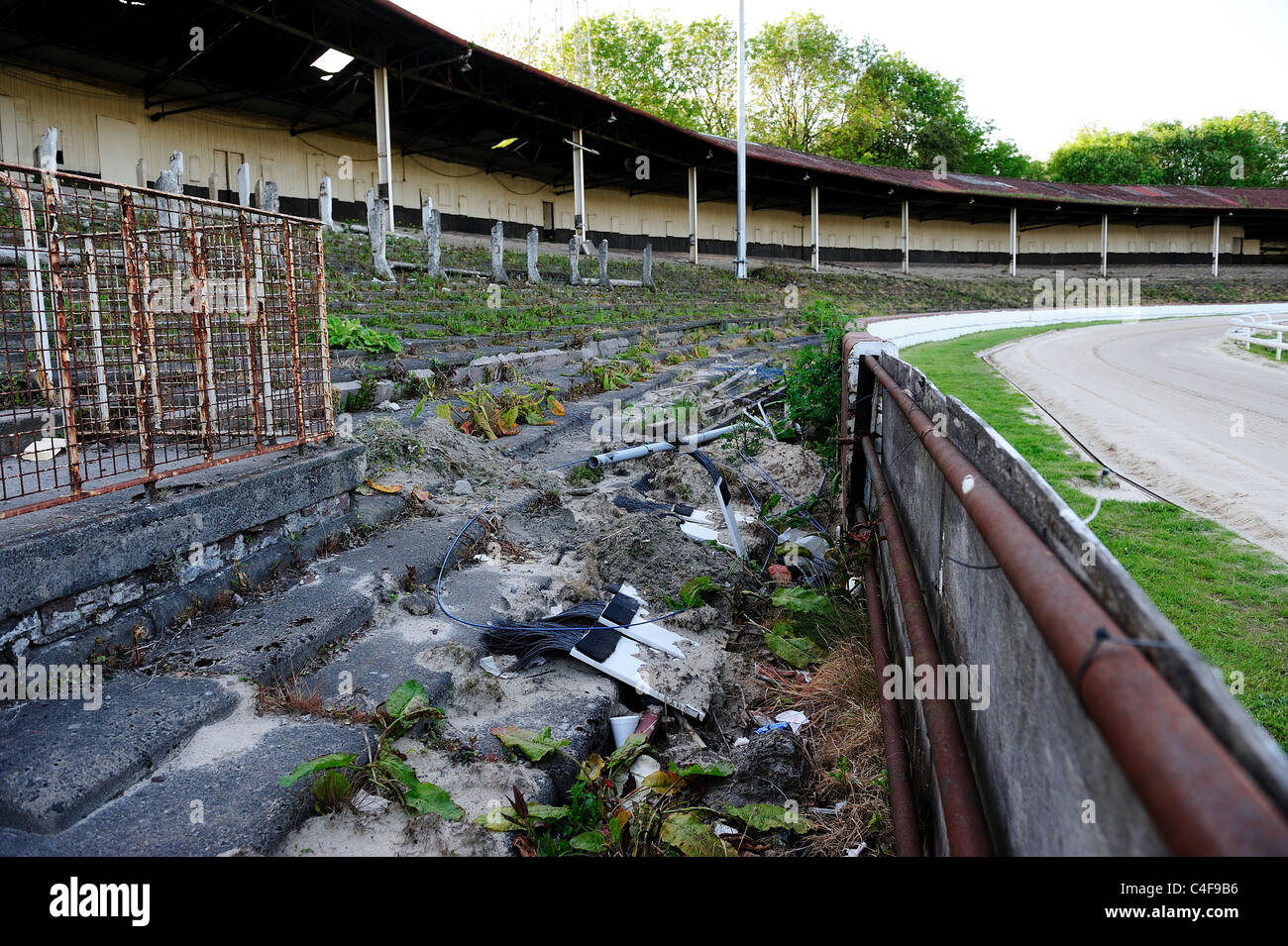 Shawfield stadium dog track Stock Photo Alamy
