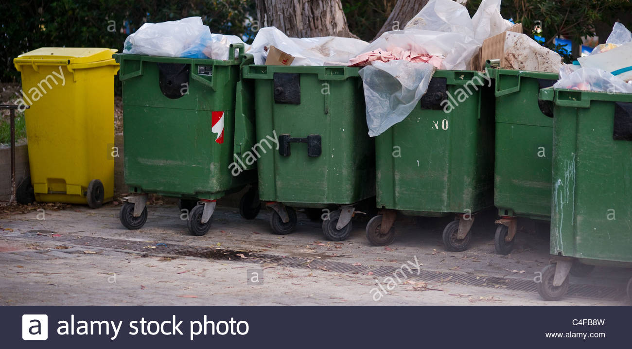 Wheelie Bin Collection Stock Photos & Wheelie Bin Collection Stock