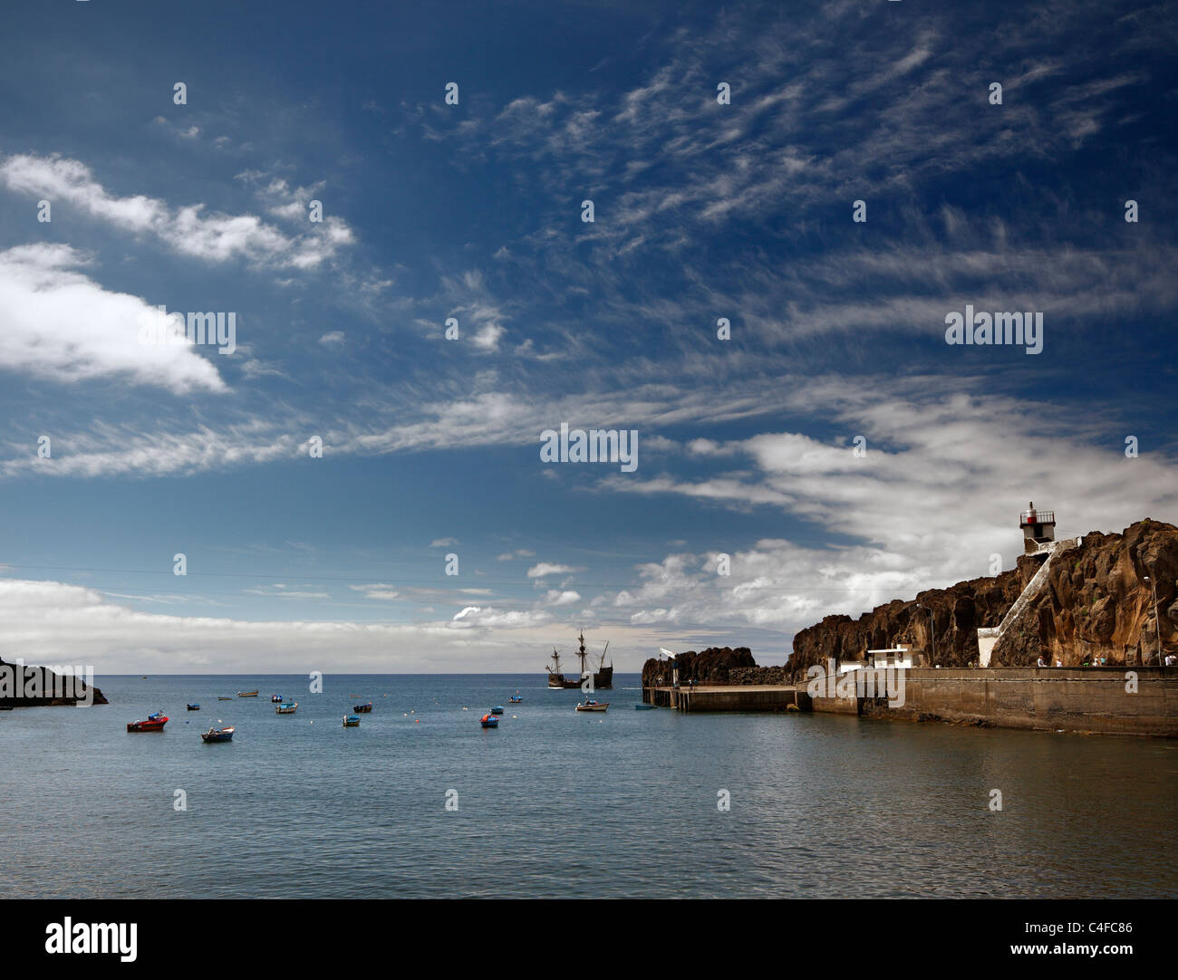 The fishing village of Camara de Lobos, Madeira. Stock Photo