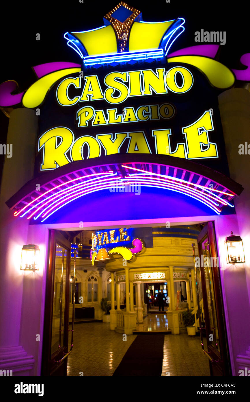 Entrance to the Casino Palacio Royale in Lima, Peru. Stock Photo