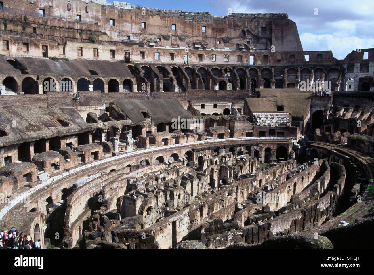 Roman Colosseum interior.Rome, Italy.. Stock Photo