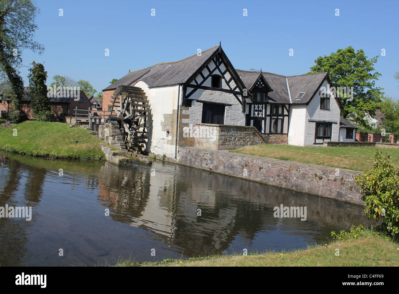 Rossett Mill in Rossett, Wrexham, North Wales. 16th century timber