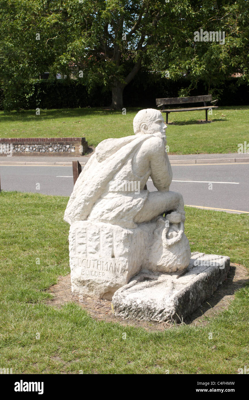 Statue of St Cuthman Steyning West Sussex UK Stock Photo Alamy