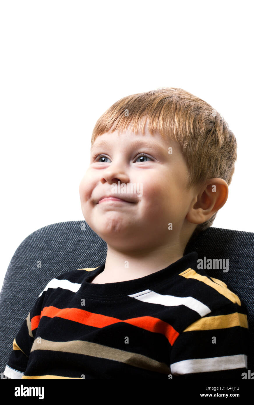 portrait of the boy on white background Stock Photo - Alamy