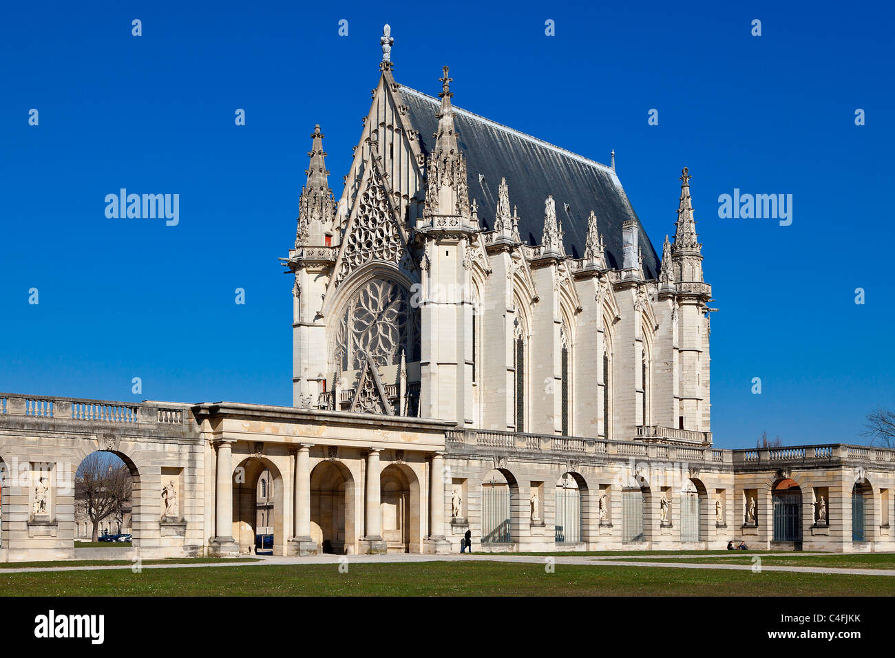 Europe, France, Vincennes, Chateau de Vincennes, The Sainte Chapelle Stock Photo