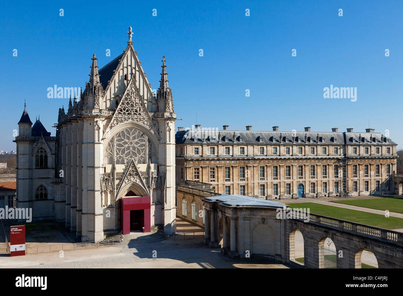 Europe, France, Vincennes, Chateau de Vincennes, The Sainte Chapelle Stock Photo