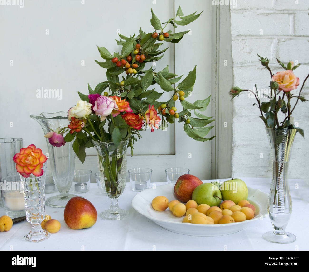 fruit and flowers Stock Photo Alamy