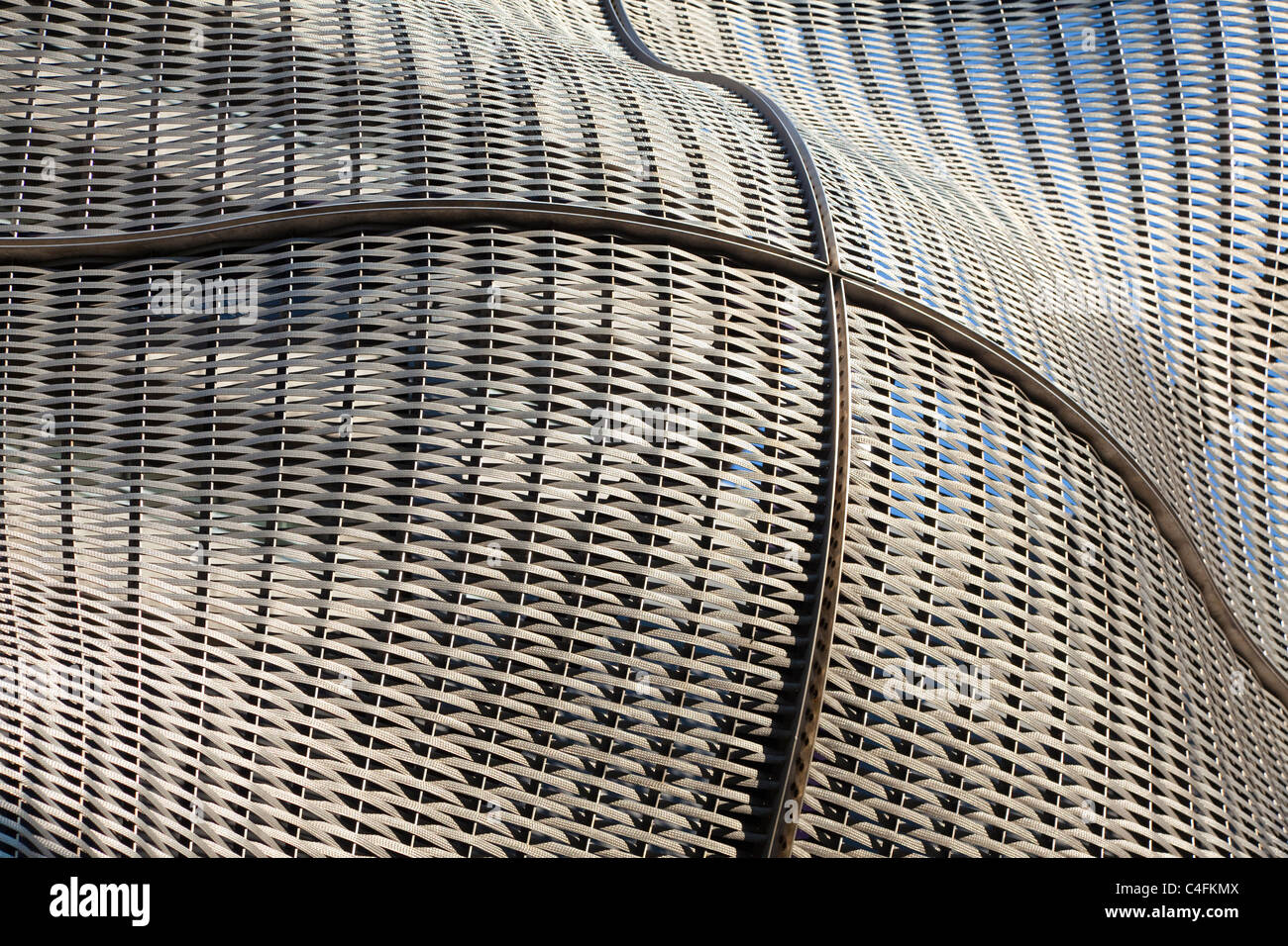 Architectural metal screen on building adjacent to Guy's Hospital tower,  London, UK Stock Photo - Alamy