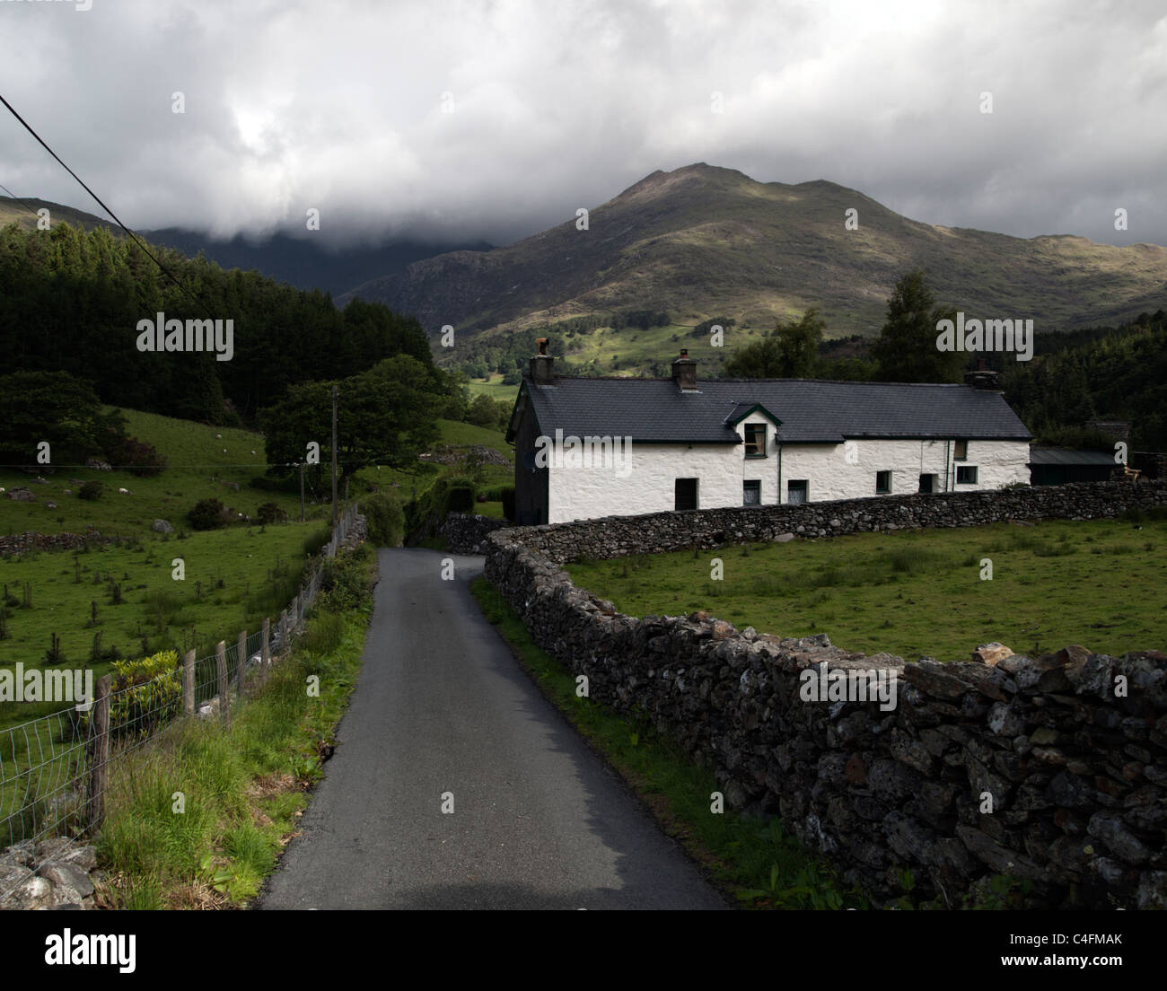 Cottage in Snowdonia, North Wales Stock Photo