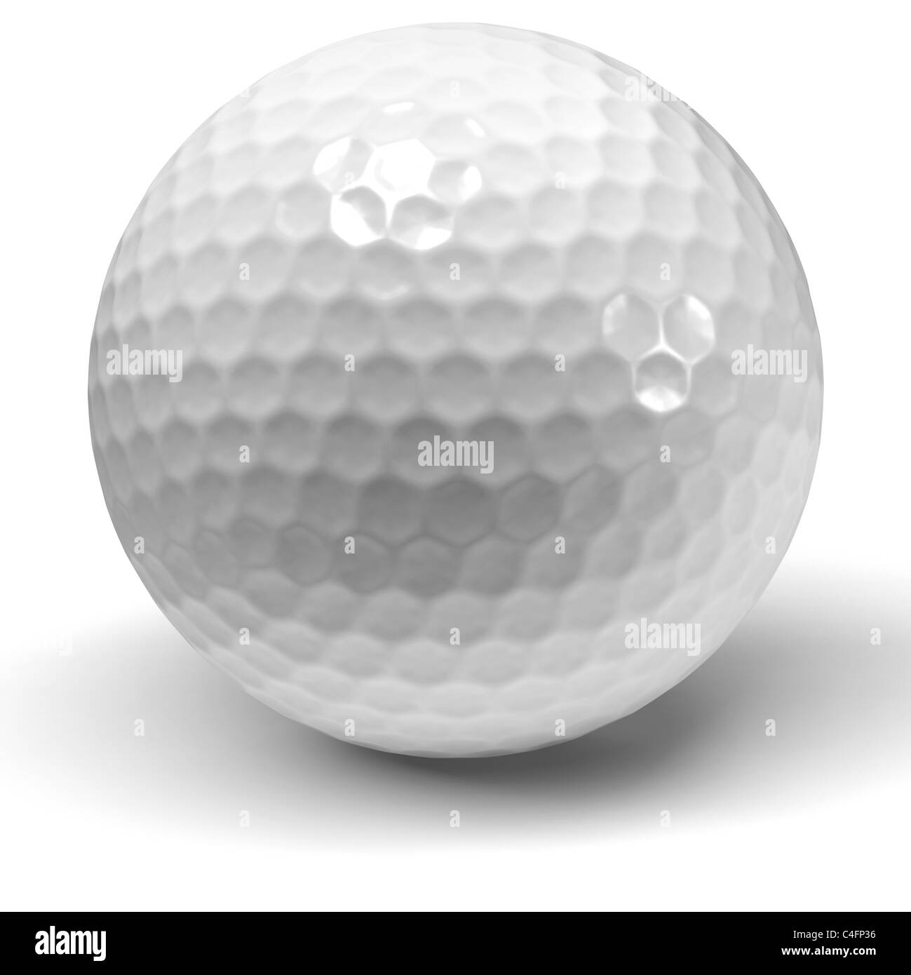 Single golf ball on a white background Stock Photo Alamy