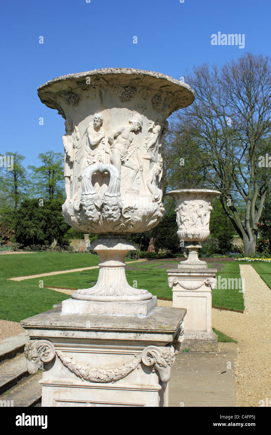 Neoclassical urns, Chiswick House, London, England, UK Stock Photo