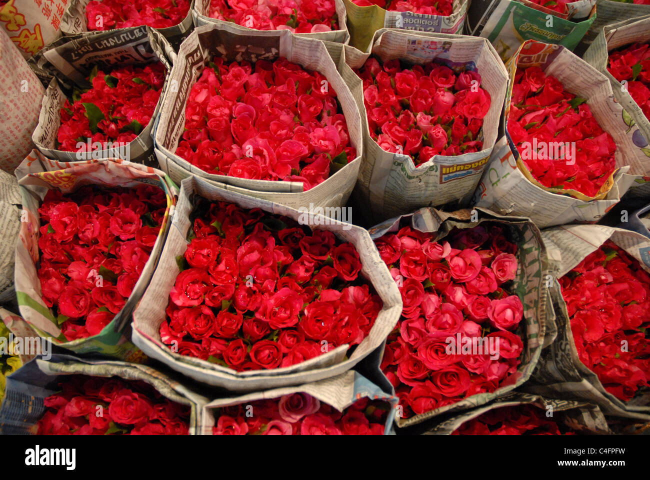 Flower Market Chinatown Yaowaraj Bangkok Thailand Asia Stock Photo - Alamy