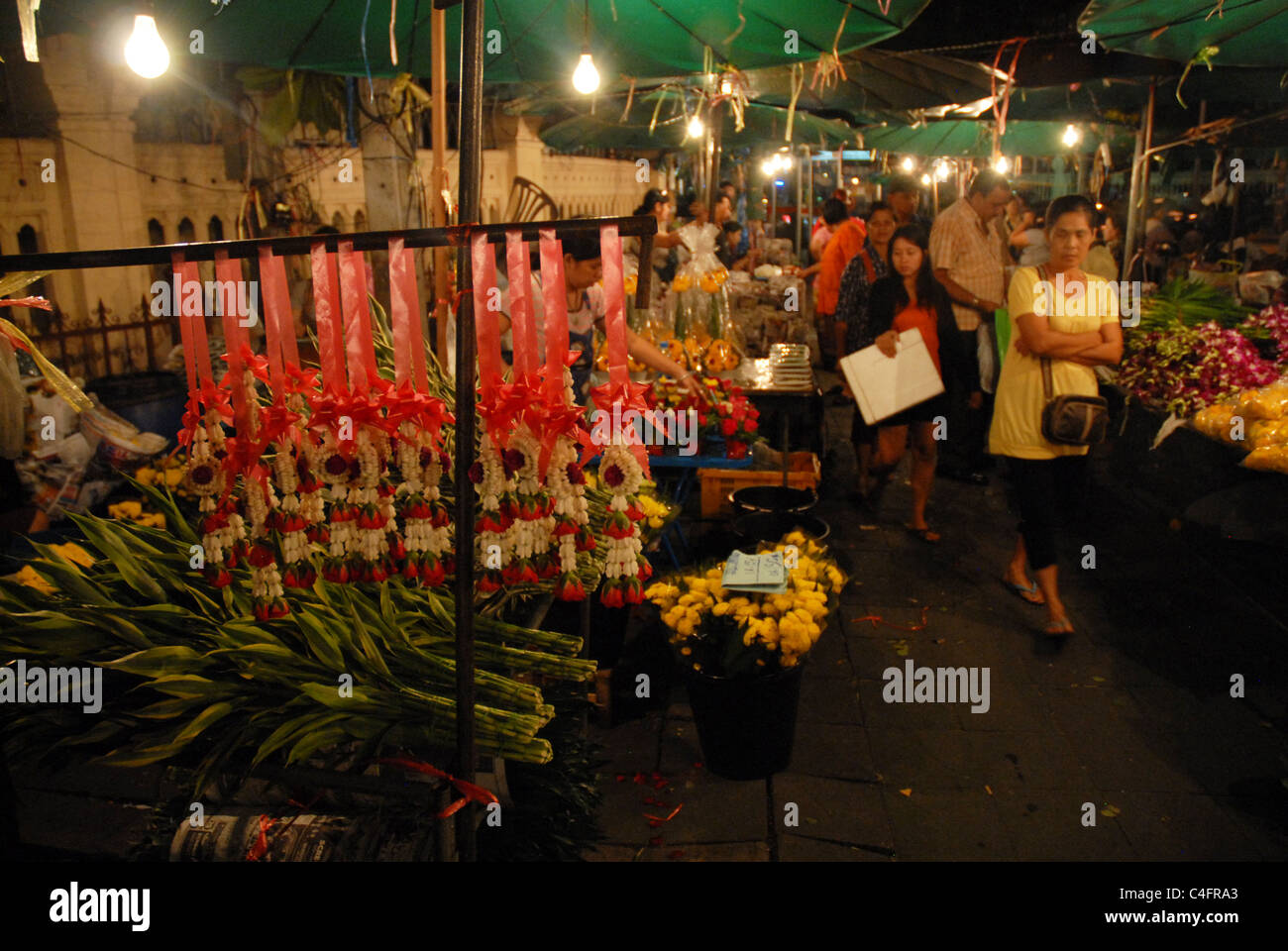 Flower Market Chinatown flowers Yaowaraj Bangkok Thailand Asia Stock