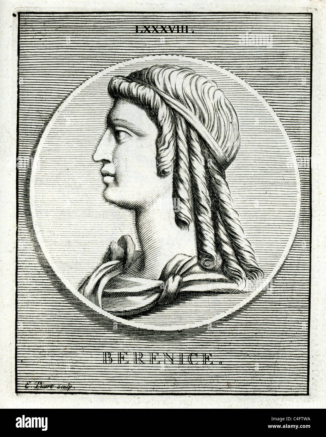 Classical portrait of Berenice I (c. 340 BC-between 279-274 BC) a Greek Macedonian noblewoman Stock Photo