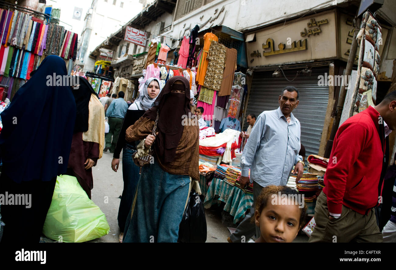 The busy souks of Cairo, Egypt. Stock Photo