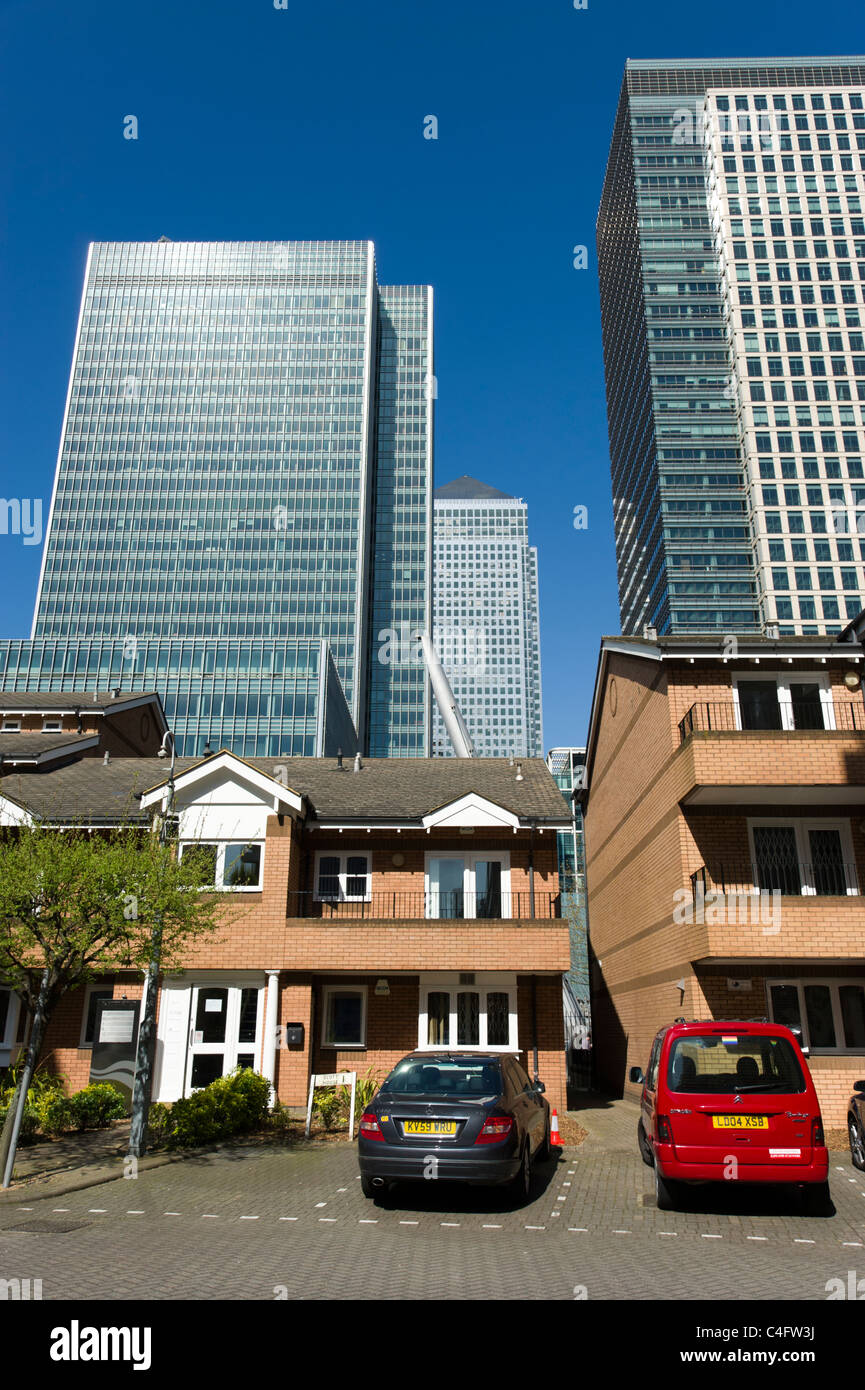 Residential houses in Canary Wharf, London, UK Stock Photo