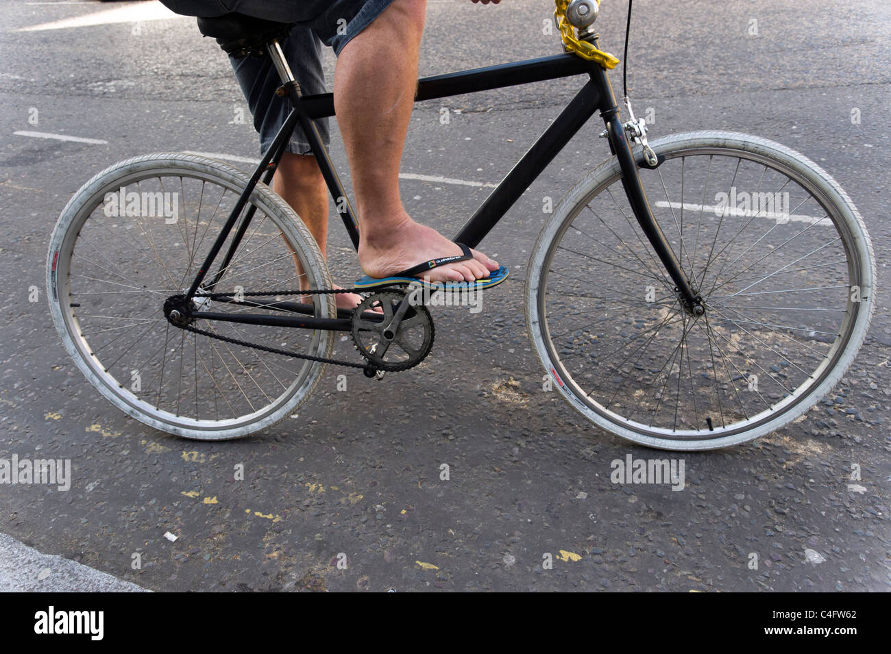 Fixed gear bicycle in Hoxton, London, UK Stock Photo