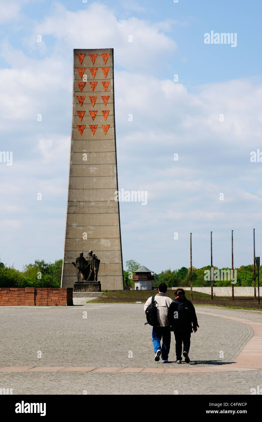 The prison memorial at Sachsenhausen concentration camp near Berlin, Germany Stock Photo