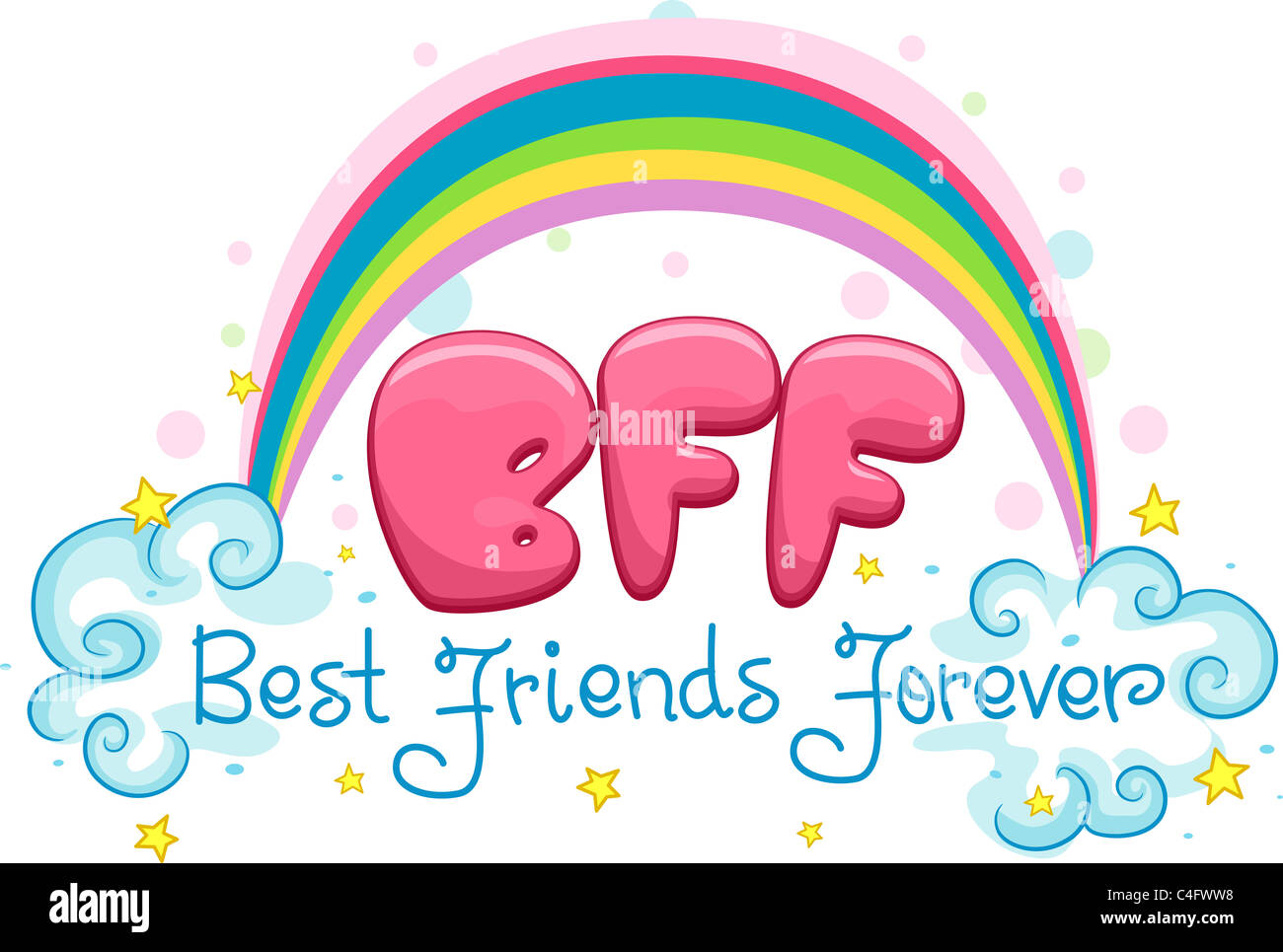 BFF - Best Friends Forever. Illustration Stock Illustration