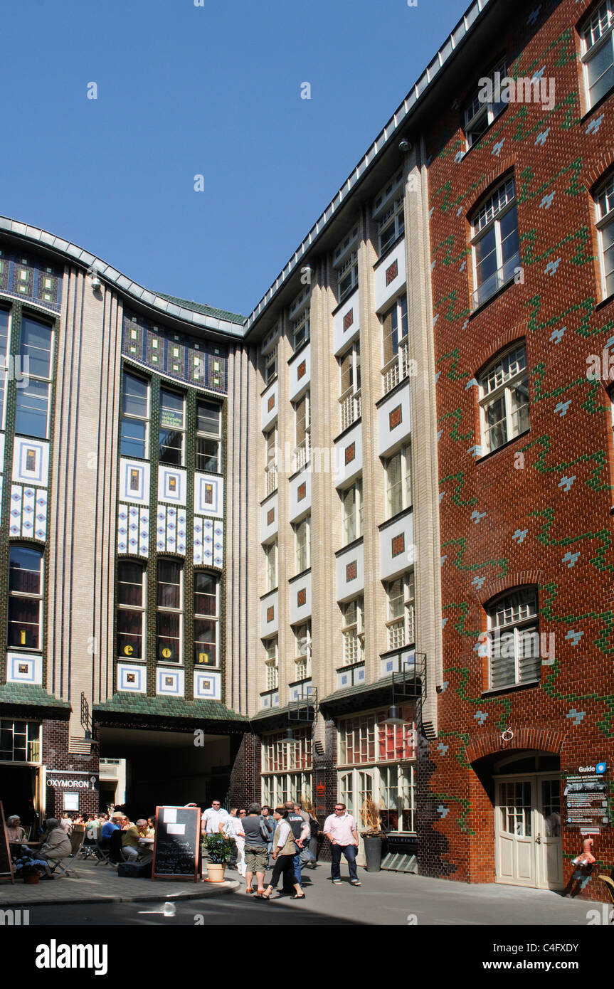 A courtyard of Hackesche Hofe in Berlin Stock Photo