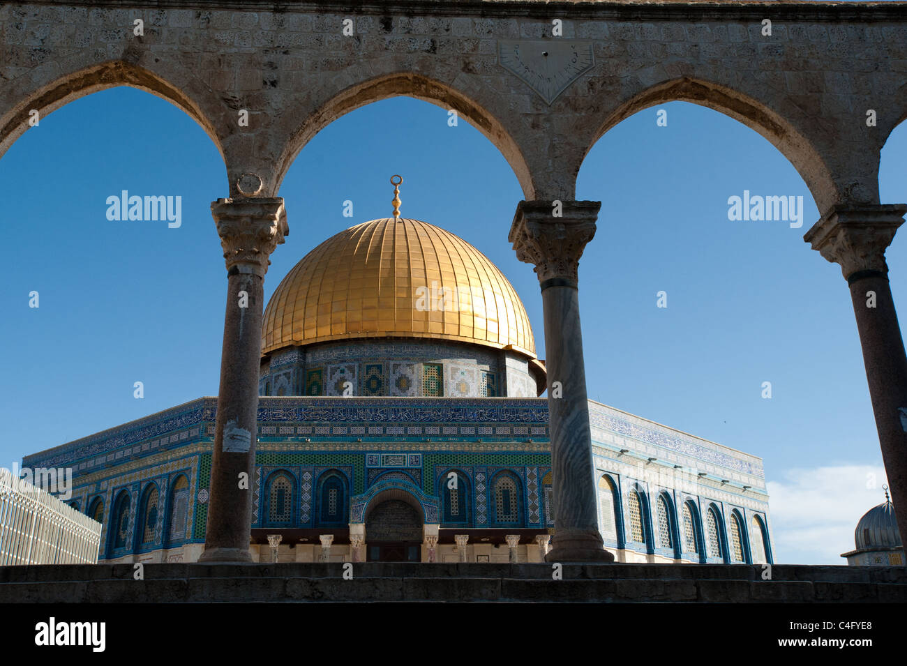 Haram Rocks The Dome of the Rock rises above the Haram al-Sharif, also known as the ...