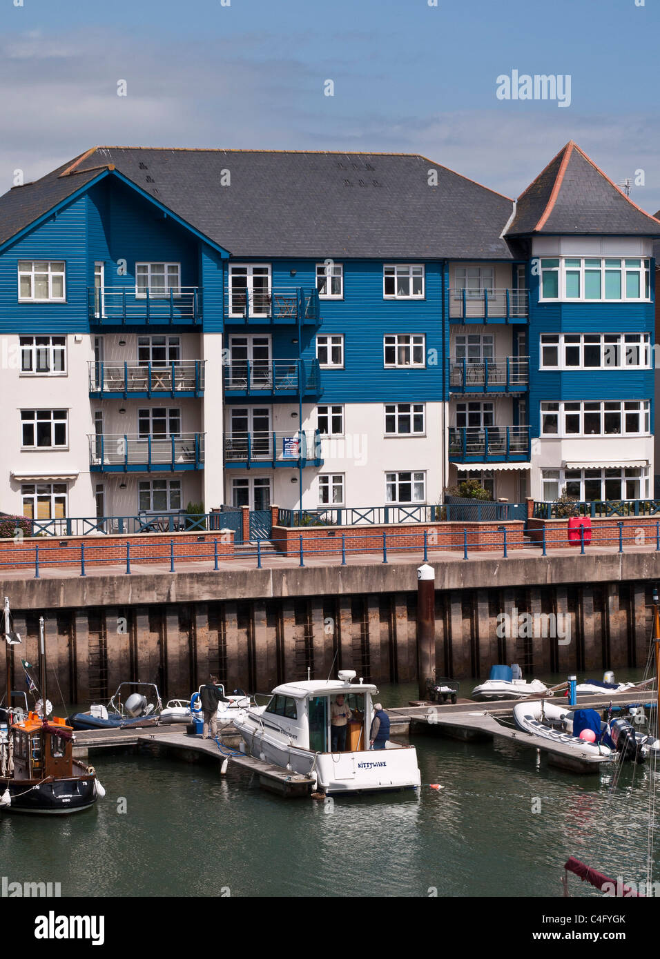 Exmouth Quay and Marina with Modern Apartments, Devon, England, UK