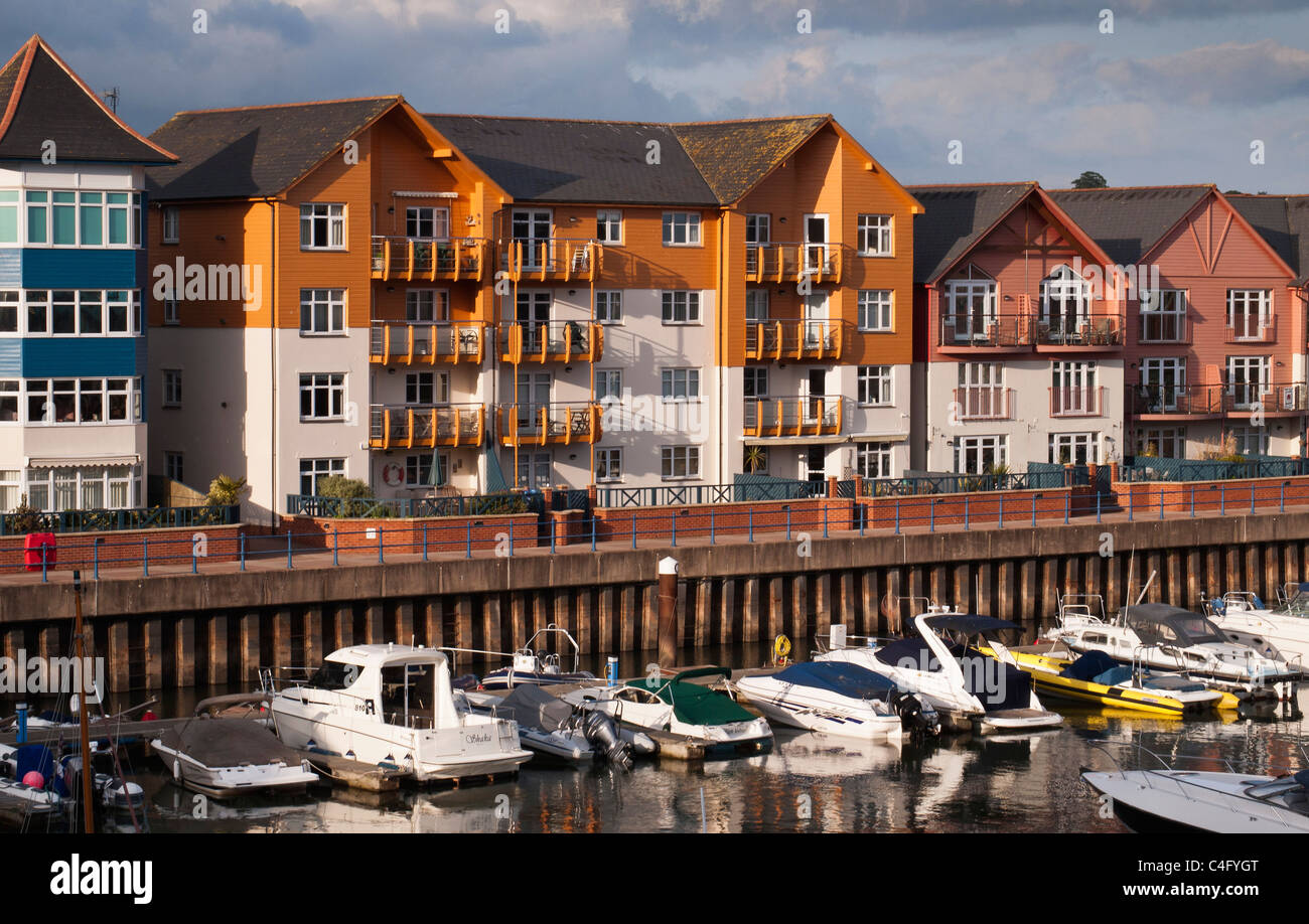 Exmouth Quay and Marina with Modern Apartments, Devon, England, UK