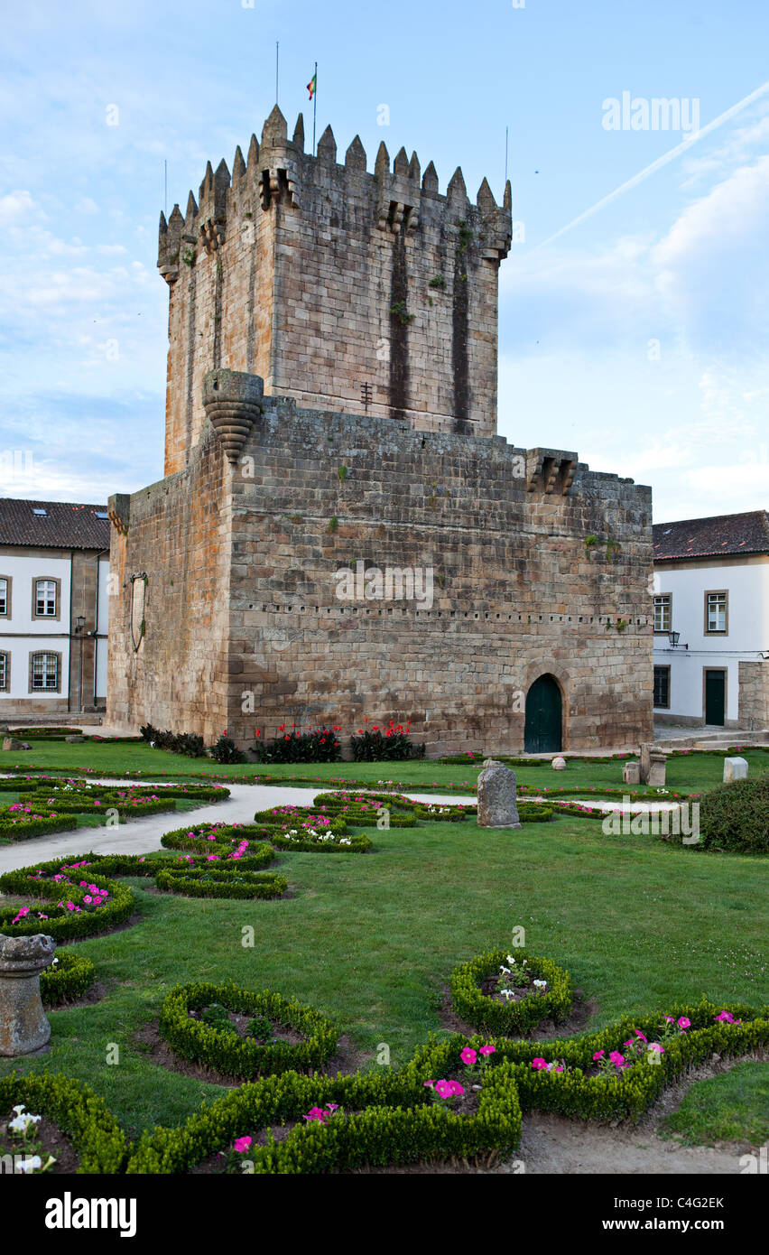 Castle ruins in Chaves, Portugal Stock Photo