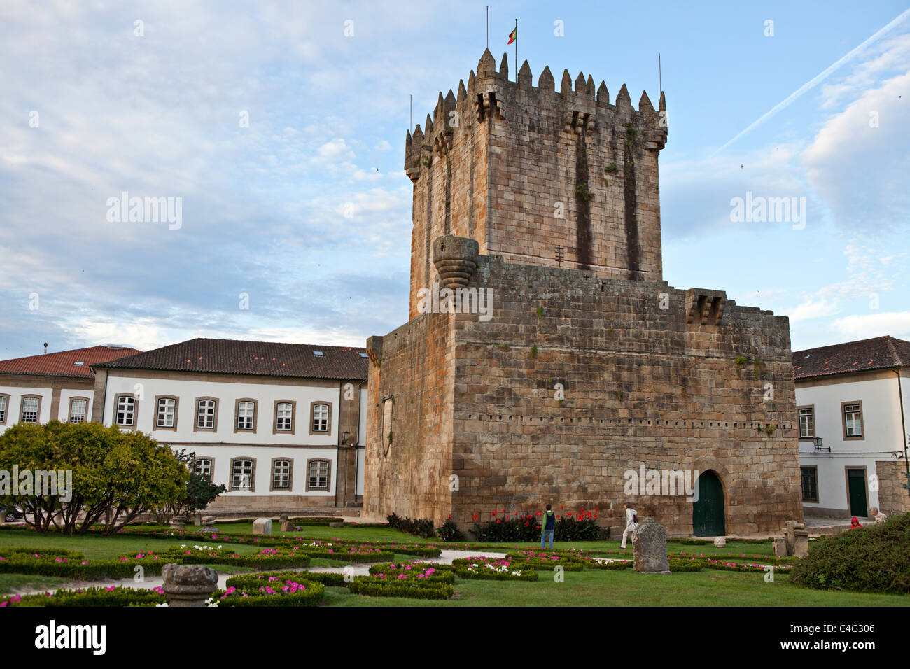 Castle ruins in Chaves, Portugal Stock Photo