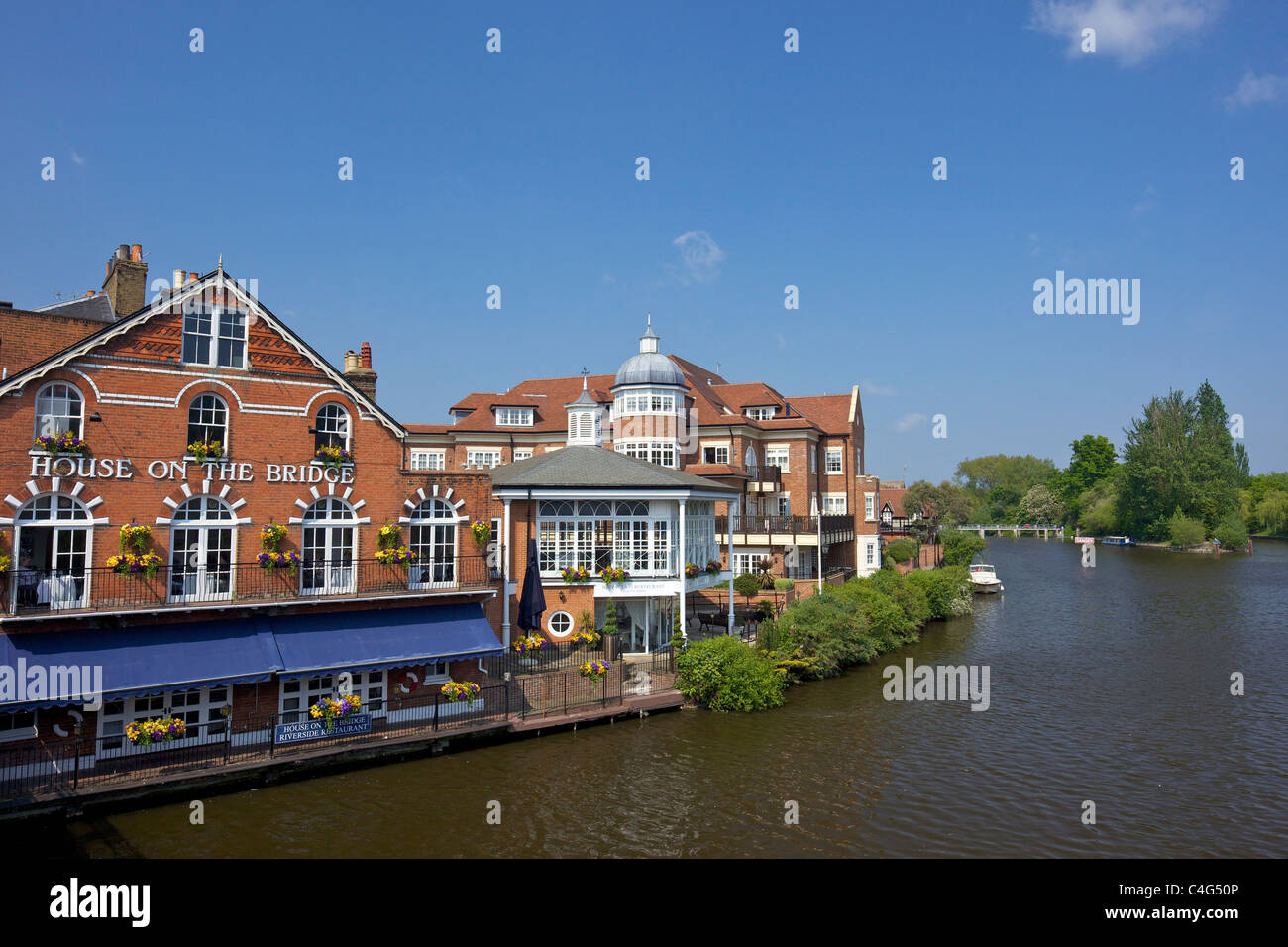 House on the Bridge, River Thames, Windsor, Berkshire, England, UK, United Kingdom, GB, Great Britain, British Isles, Europe Stock Photo