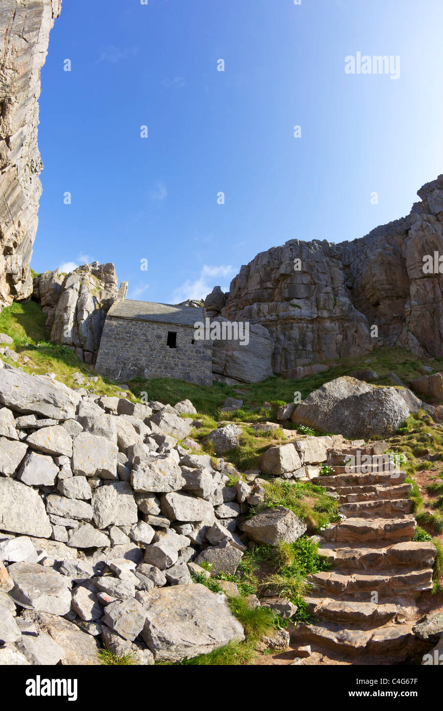 St Govan's Chapel 13th century Stackpole Estate Pembrokeshire National ...